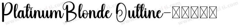 PlatinumBlonde Outline字体转换